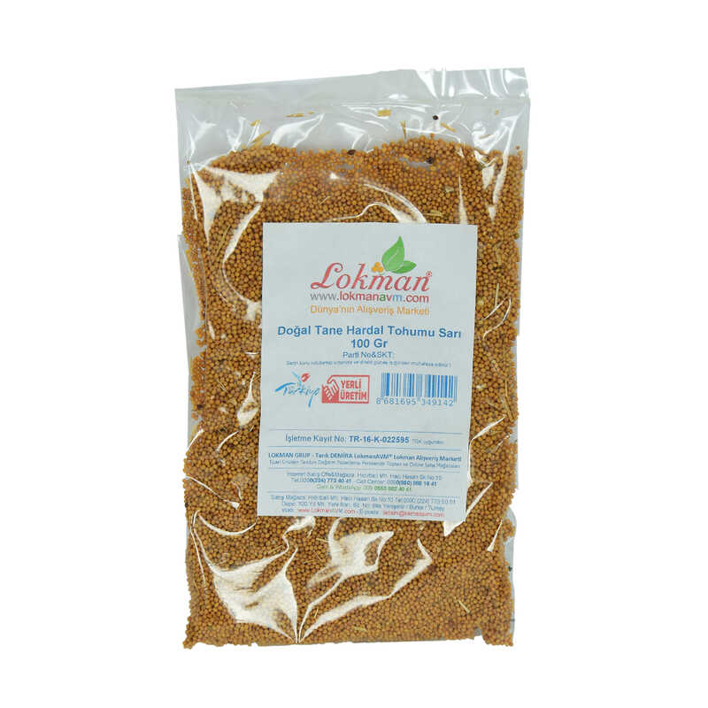 Hardal Tohumu Tane Doğal Sarı 100 Gr Paket - Lisinya