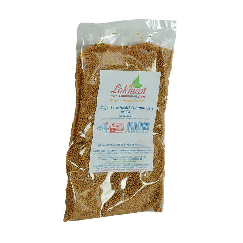 Hardal Tohumu Tane Doğal Sarı 100 Gr Paket - Lisinya