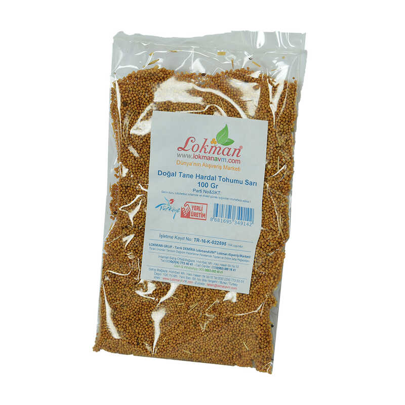 Hardal Tohumu Tane Doğal Sarı 100 Gr Paket - Lisinya