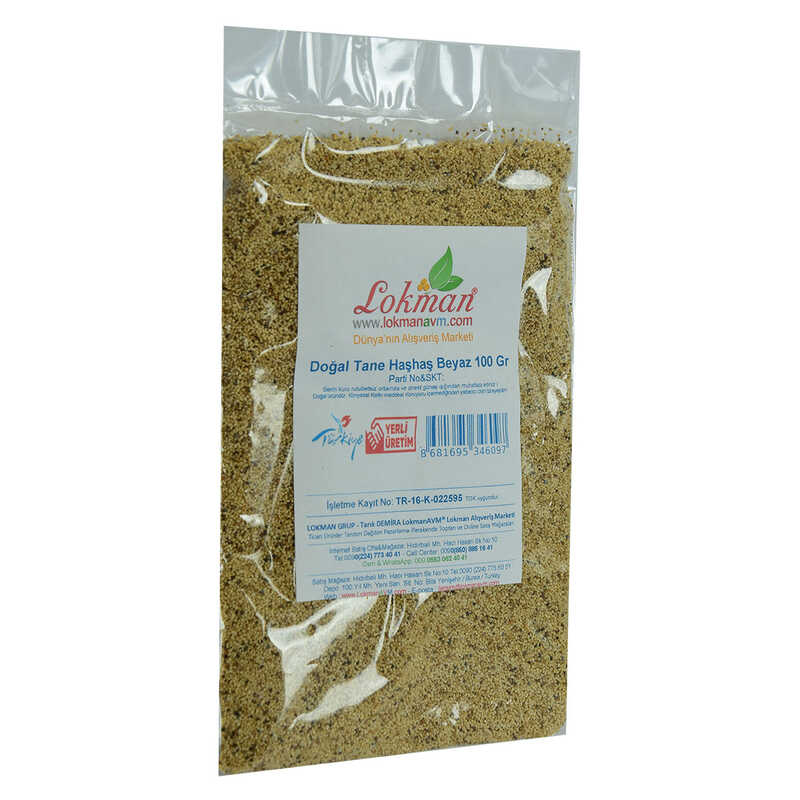 Haşhaş Tohumu Tane Doğal Beyaz 100 Gr Paket - Lisinya