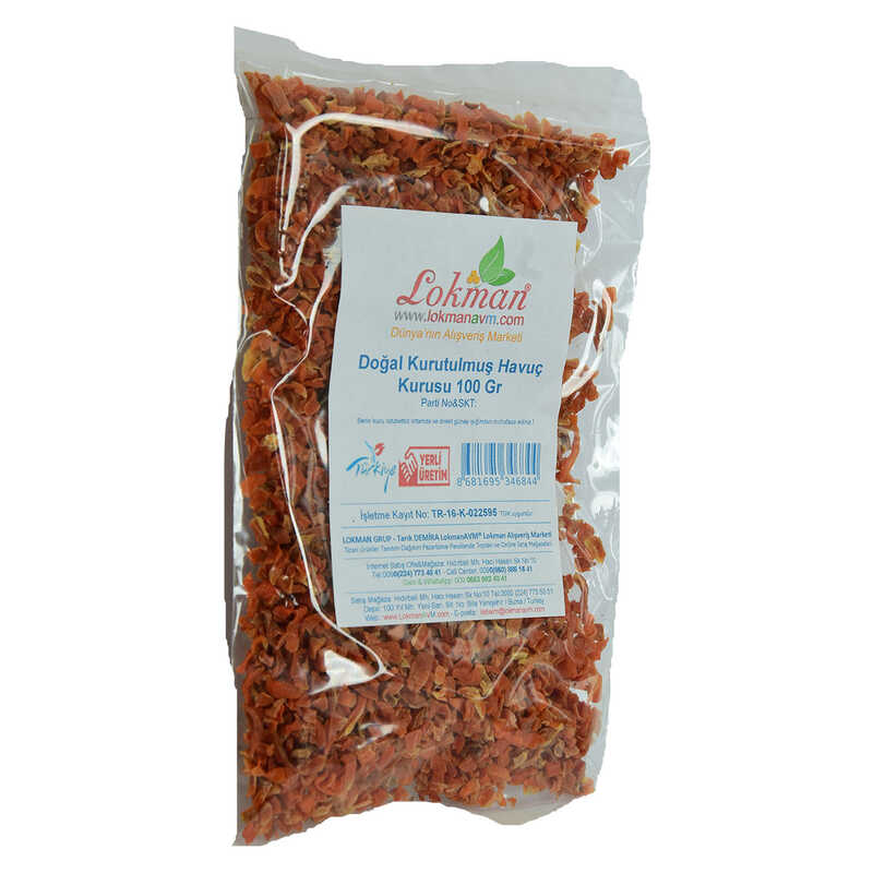 Lisinya214 Havuç Kurusu 100 Gr Paket