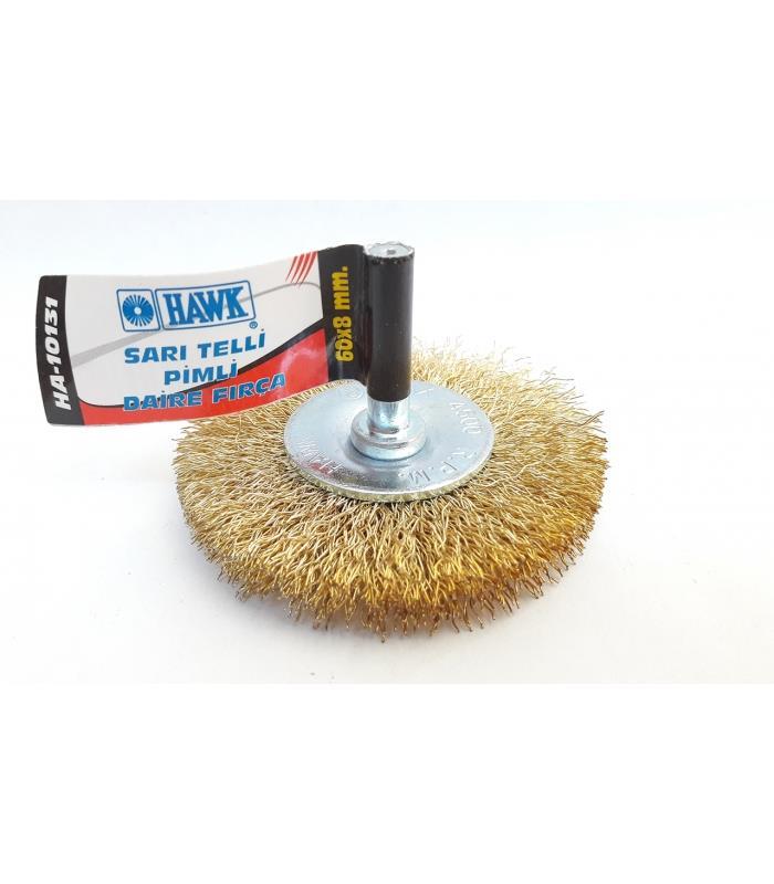 Lisinya202 Hawk HA10131 Pimli Sarı Tel Daire Fırça 60x8 mm