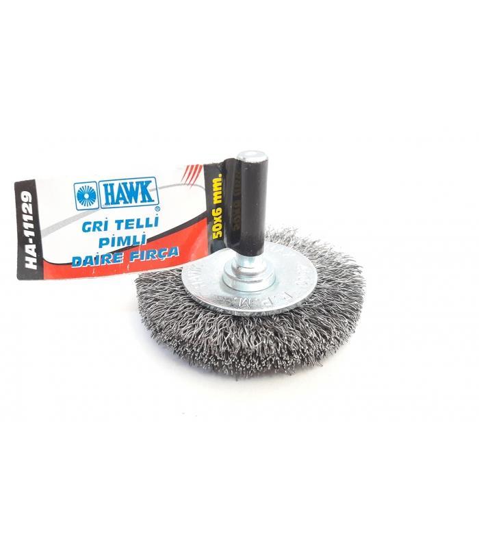 Lisinya202 Hawk HA11129 Pimli Gri Tel Daire Fırça 50x6 mm