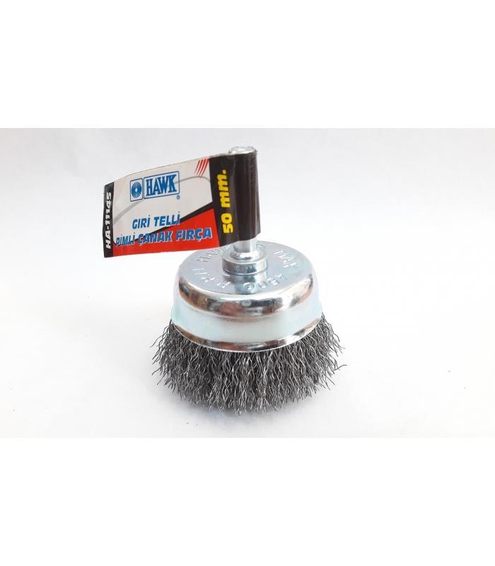 HA11145 Pimli Gri Tel Çanak Fırça 50 mm Lisinya202 Hawk HA11145 Pimli Gri Tel Çanak Fırça 50 mm