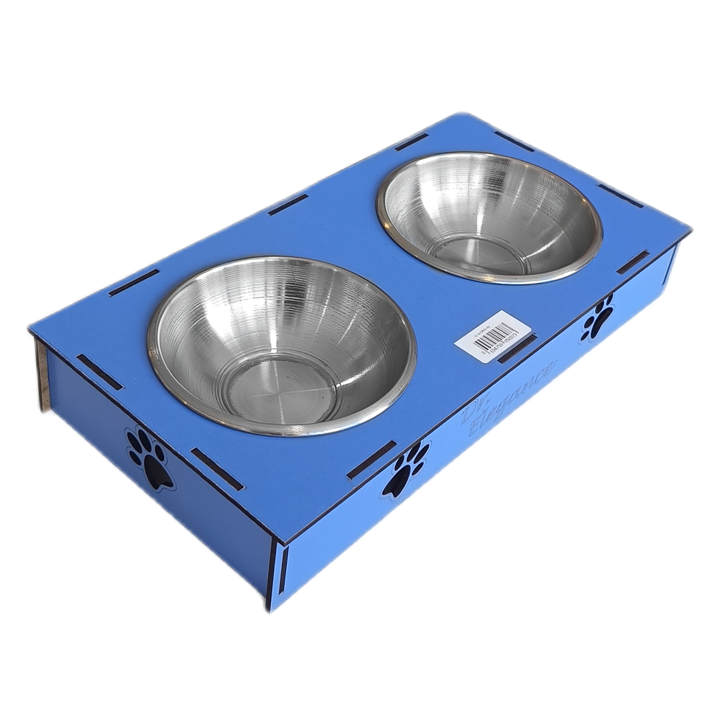 Ahşap Sehpalı İkili Devrilmez Kedi Köpek Su Ve Mama Kabı 34 cm - 300 ml Mavi Ahşap Sehpalı İkili Devrilmez Kedi Köpek Su Ve Mama Kabı 34 cm - 300 ml Mavi