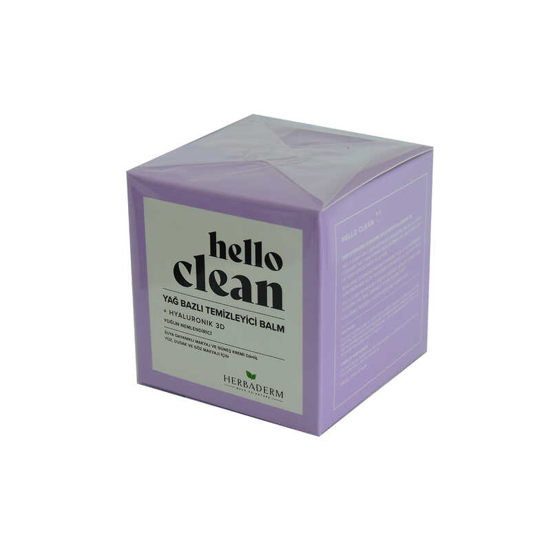 Lisinya214 Hello Clean Yüz Dudak ve Göz için Yağ Bazlı Temizleyici Balm Hyaluronik 3D 100 ML