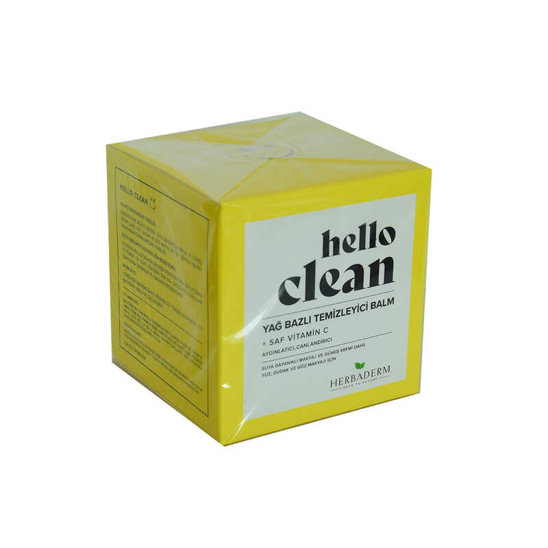 Lisinya214 Hello Clean Yüz Dudak ve Göz için Yağ Bazlı Temizleyici Balm Saf C Vitaminli 100 ML