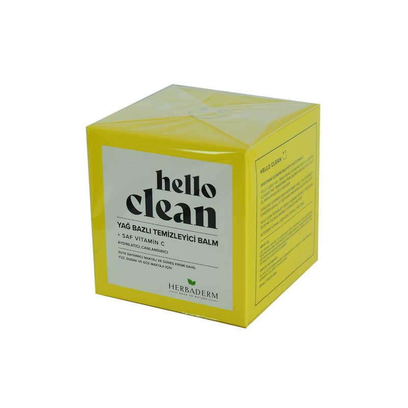 Lisinya214 Hello Clean Yüz Dudak ve Göz için Yağ Bazlı Temizleyici Balm Saf C Vitaminli 100 ML