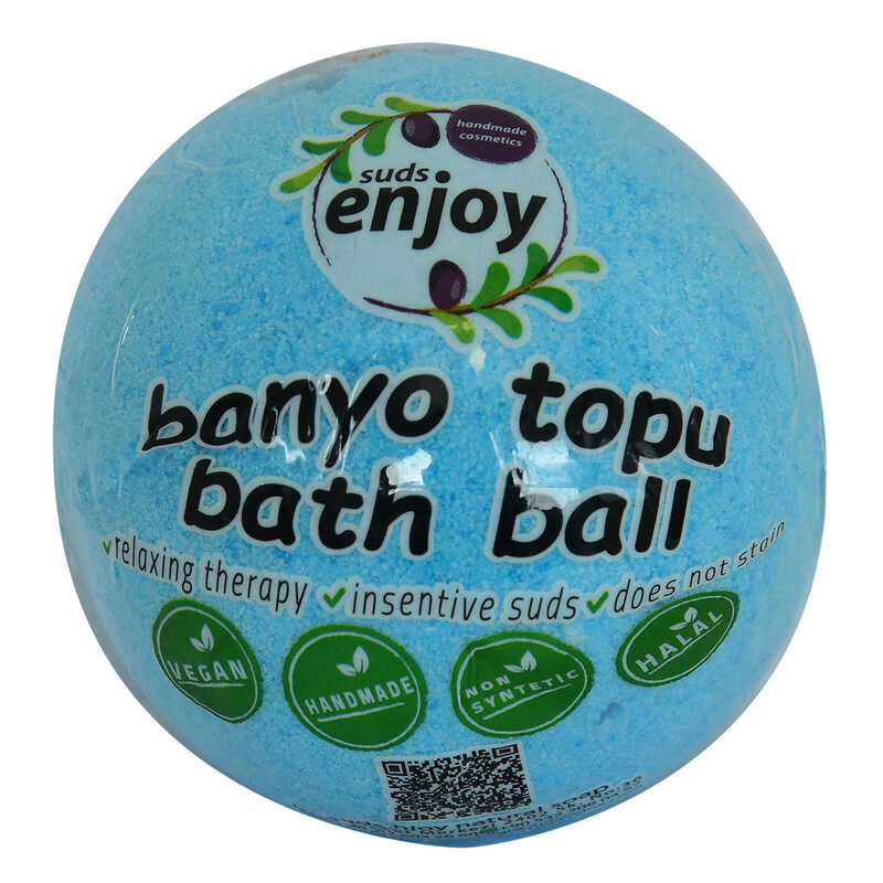 Lisinya214 Himalaya Tuzlu El Yapımı Banyo Küvet Topu Sabunu Mavi 90-120 Gr