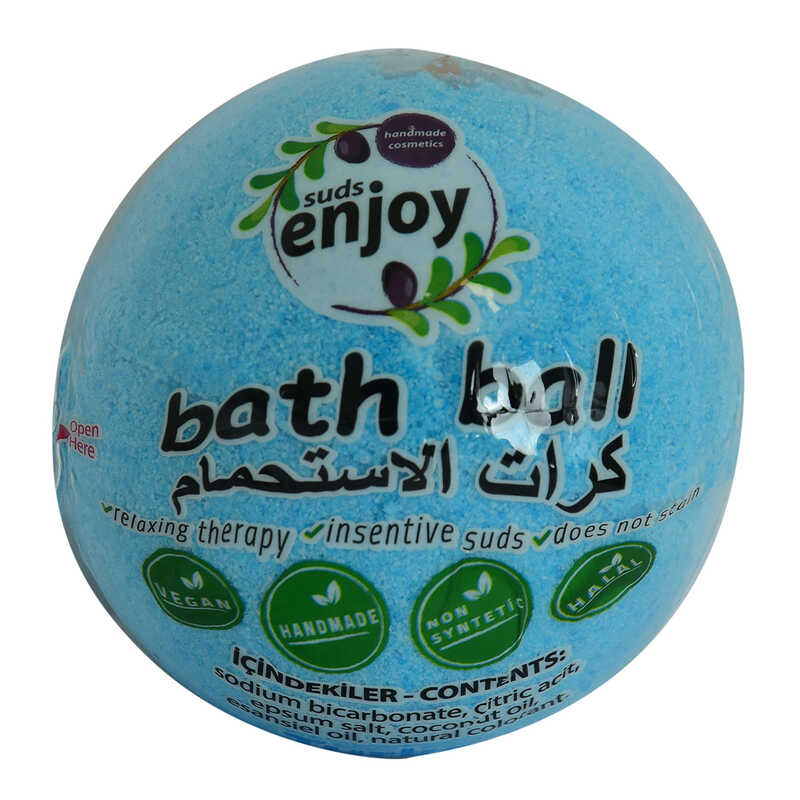 Lisinya214 Himalaya Tuzlu El Yapımı Banyo Küvet Topu Sabunu Mavi 90-120 Gr