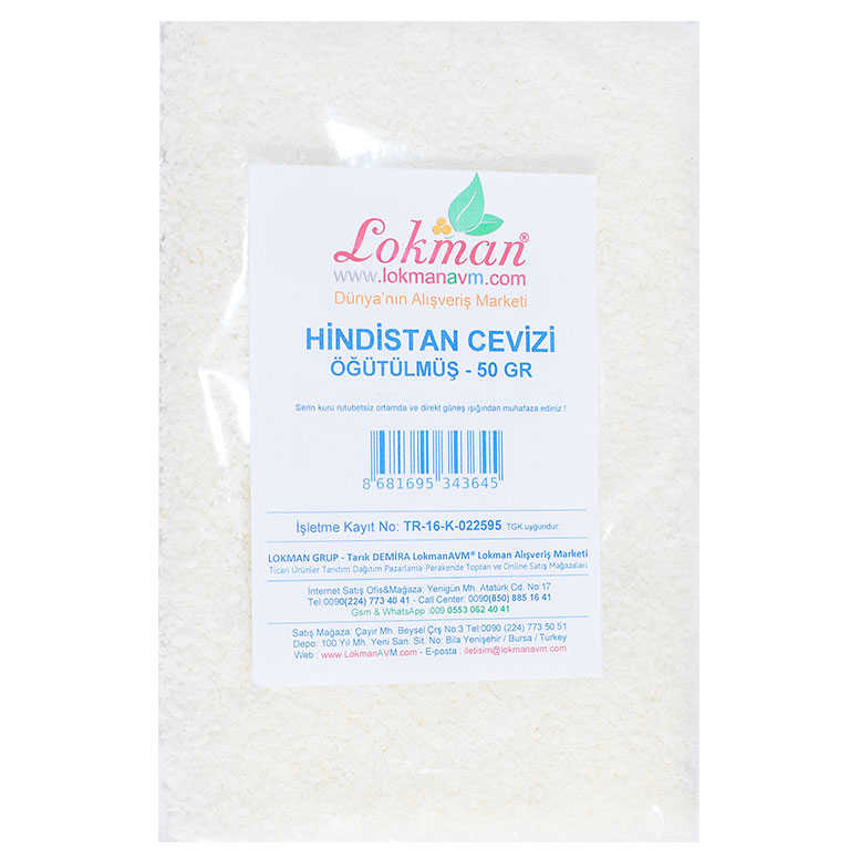 Hindistan Cevizi Öğütülmüş 50 Gr Paket - Lisinya