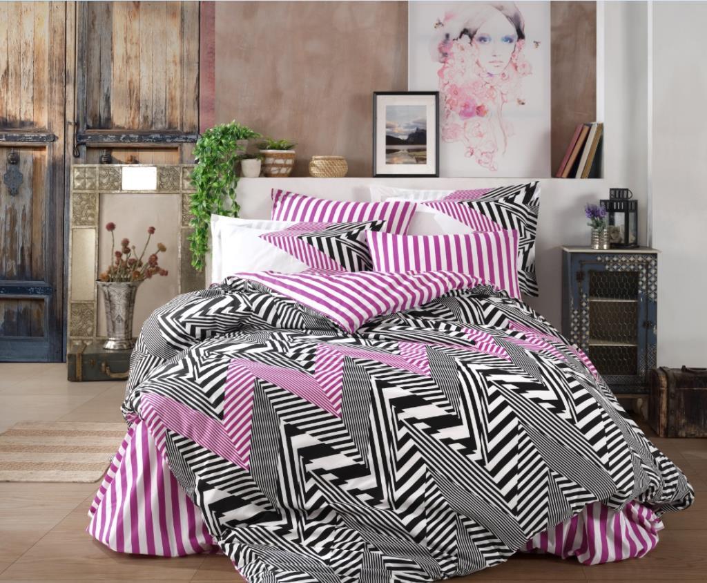 Çift Kişilik Poplin Nev Daniela Siyah Çift Kişilik Poplin Nevresim Daniela Siyah
