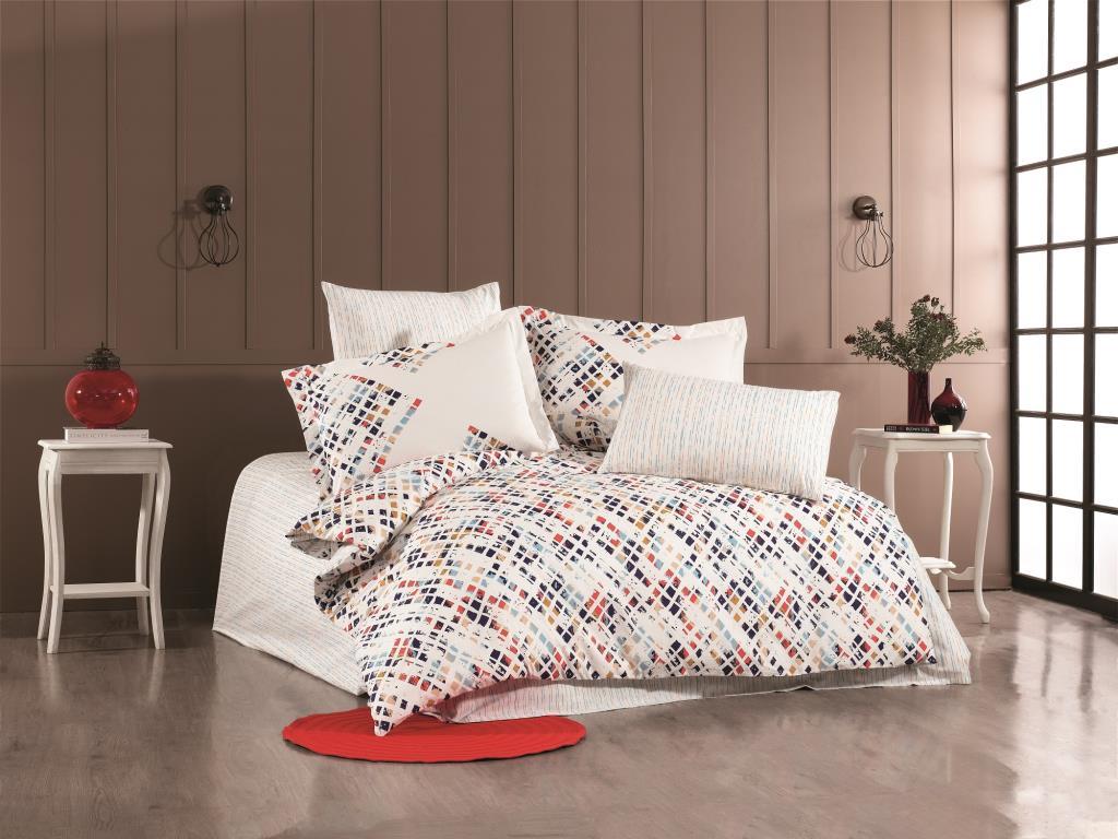 Çift Kişilik Poplin Nev Rithym Lacivert Çift Kişilik Poplin Nevresim Rithym Lacivert