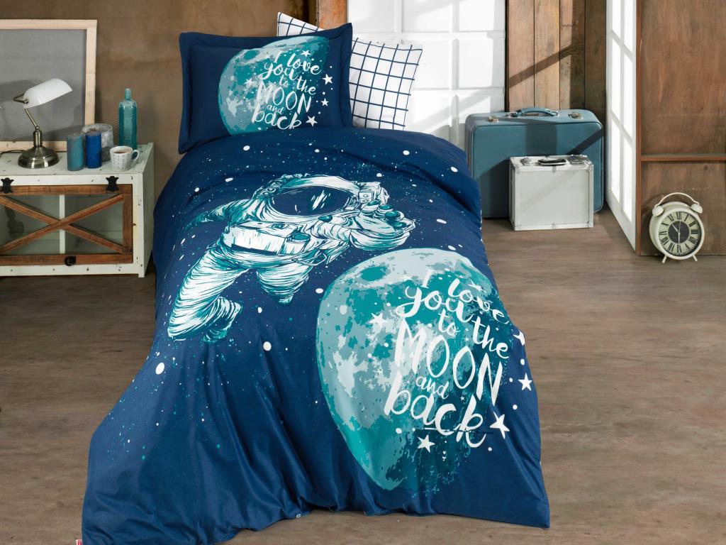 Tek Kişilik Poplin Nevresim Takımı Galaxy Royal
