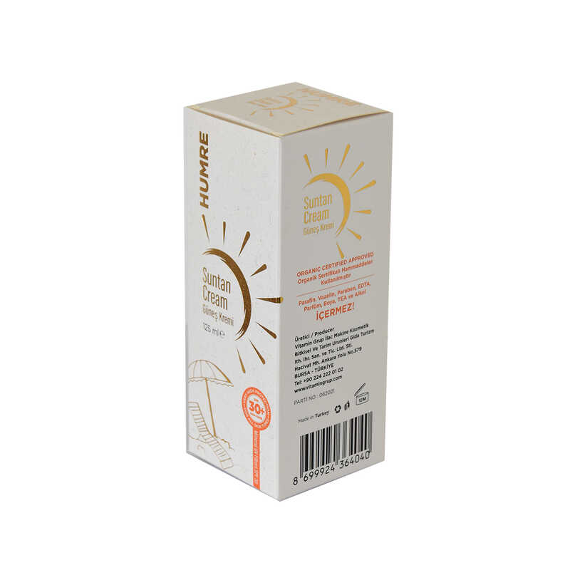 Lisinya214 Güneş Kremi SPF 30+ UVA+UVB Suntan Cream 125 ML