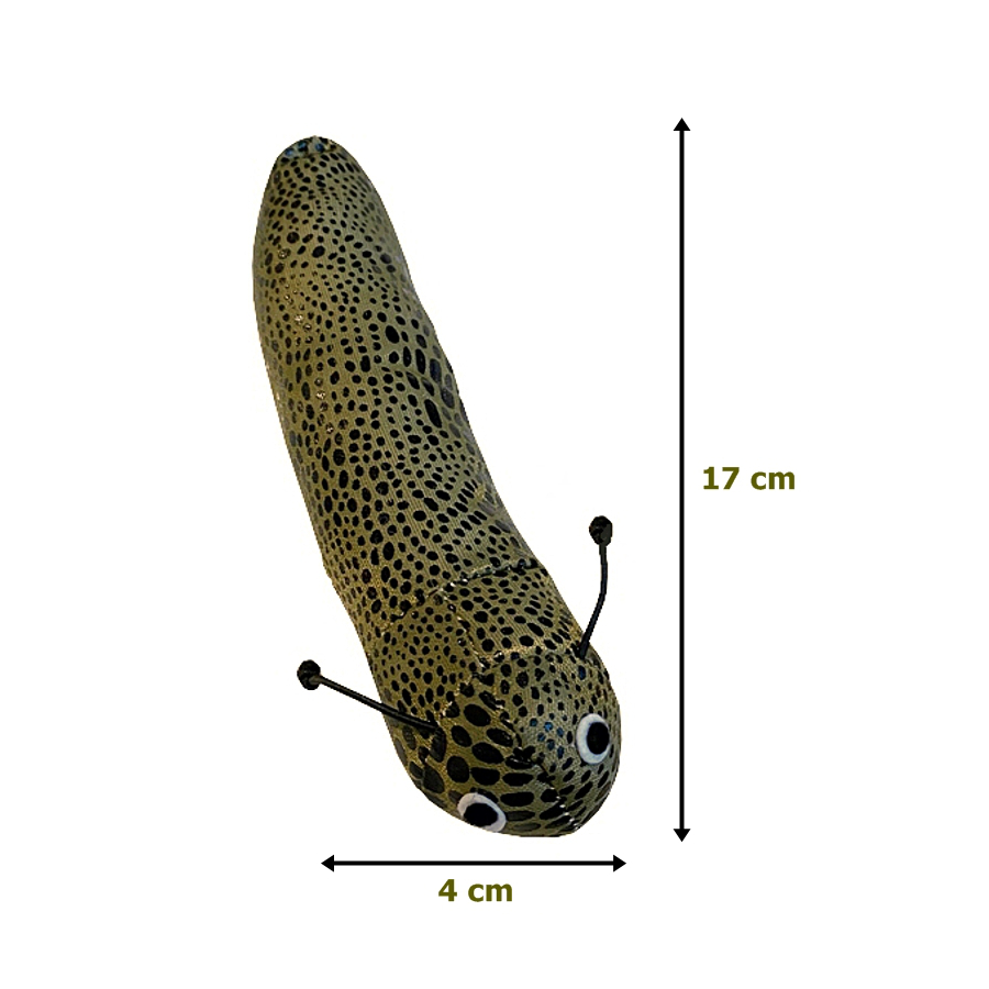 Lisinya205  Kedi Oyuncağı Kedi Otlu Benekli Tırtıl 4-17 cm Yeşil