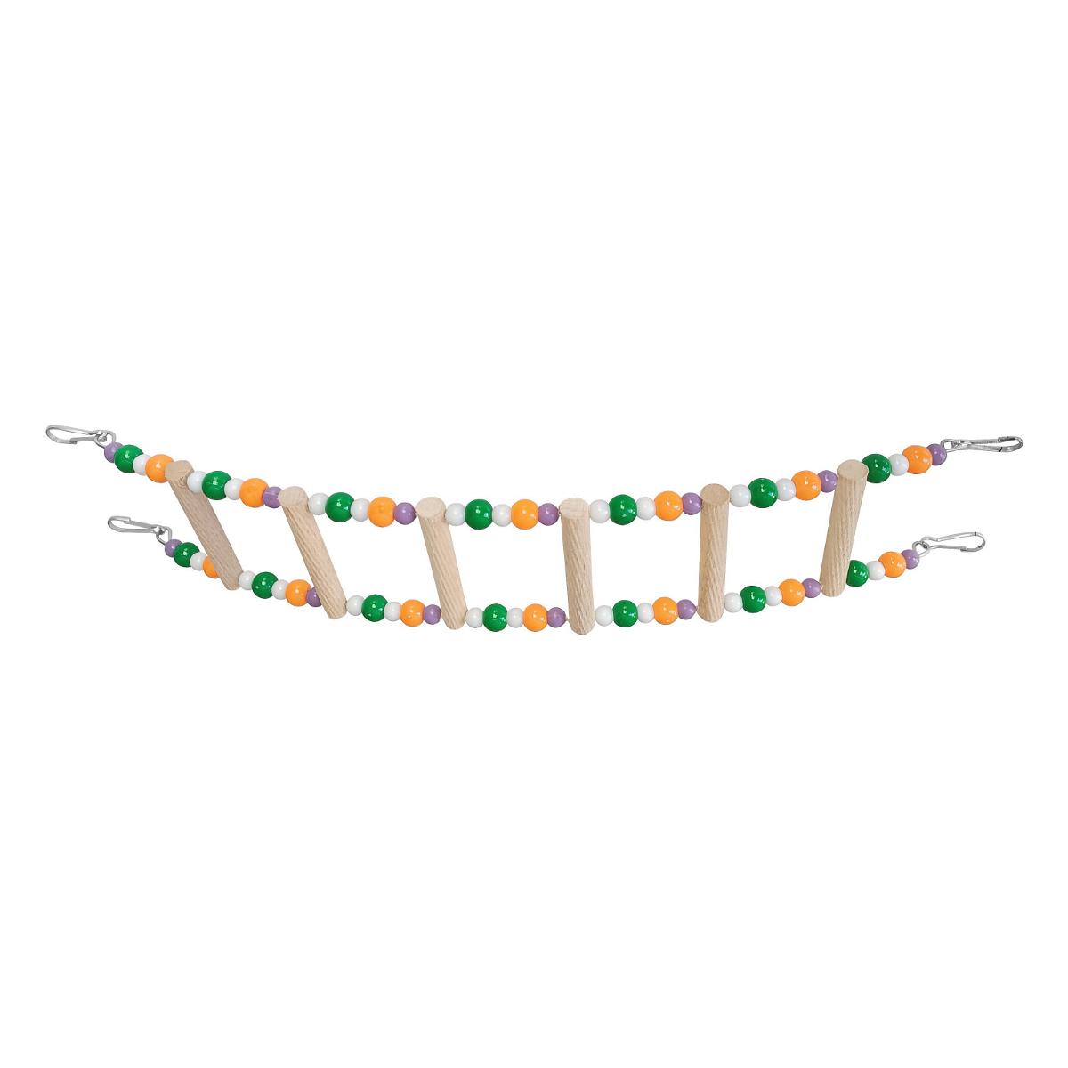 Lisinya205 Renkli Boncuklu Ve Tünekli Kuş Merdiveni 7-30 cm