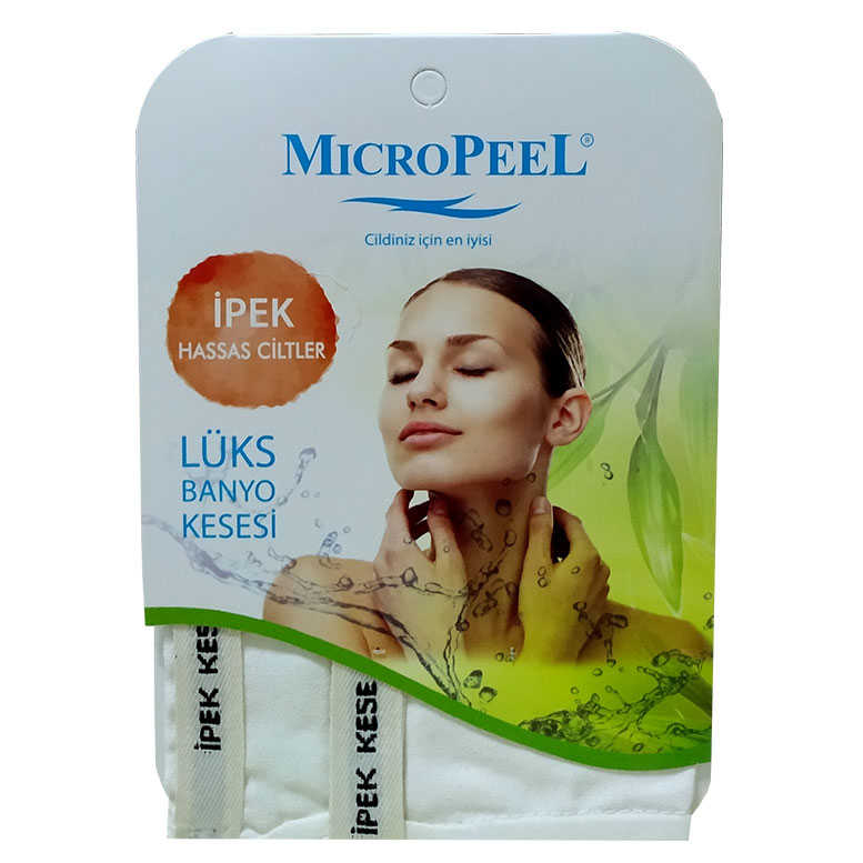 Lisinya214 İpek Hassas Cilt İçin Banyo Kesesi Beyaz 16X25