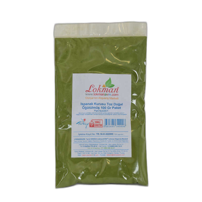 Lisinya214 Ispanak Kurusu Toz Doğal Öğütülmüş 100 Gr Paket