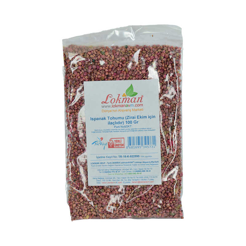 Lisinya214 Ispanak Tohumu (Zirai Ekim için ilaçlıdır) 100 Gr Paket