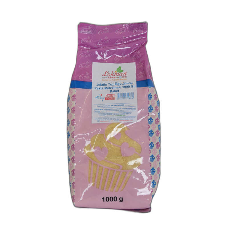 Lisinya214 Jelatin Toz Öğütülmüş Pasta Malzemesi 1000 Gr Paket