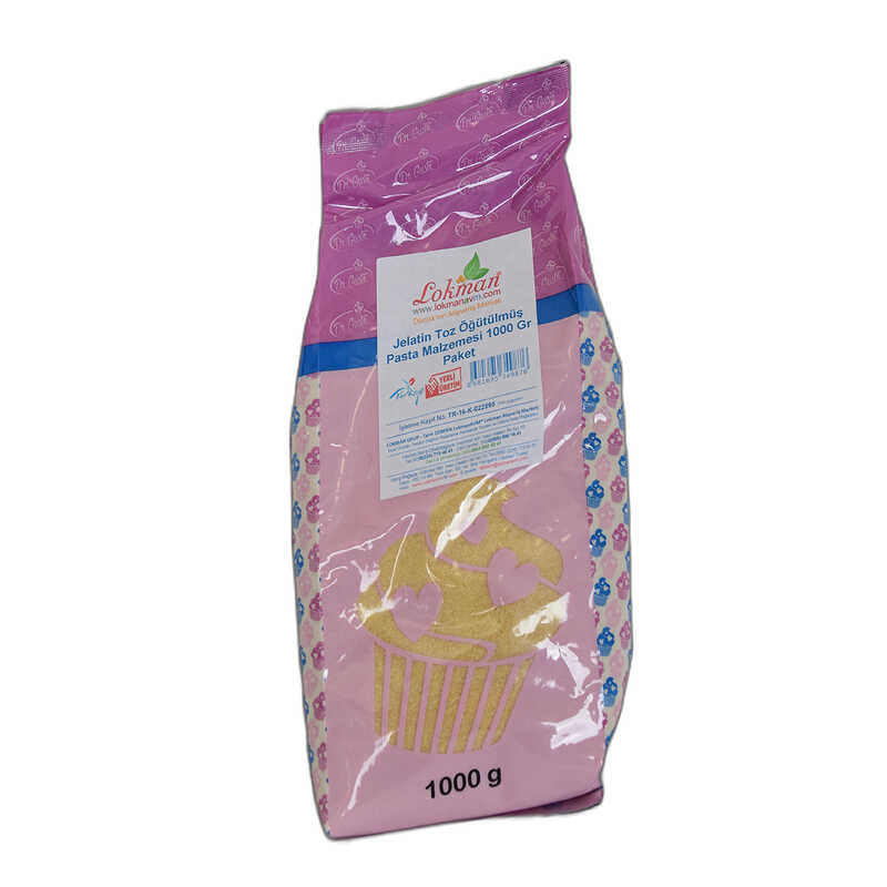 Lisinya214 Jelatin Toz Öğütülmüş Pasta Malzemesi 1000 Gr Paket
