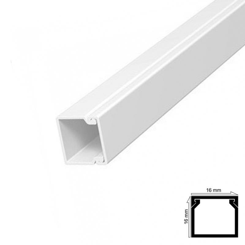 Lisinya202 Kablo Kanalı 16x16 mm 2 Metre Yapışkanlı Bantlı 6 Adet