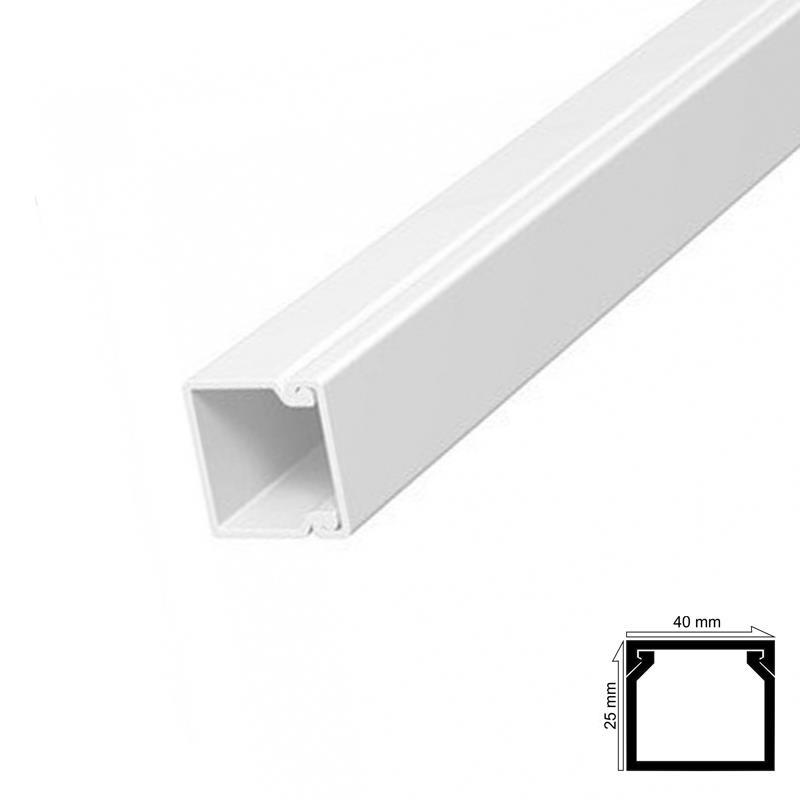 Kablo Kanalı 40x25 mm 2 Metre Yapışkan Bantlı 4 Adet Lisinya202 Kablo Kanalı 40x25 mm 2 Metre Yapışkan Bantlı 4 Adet