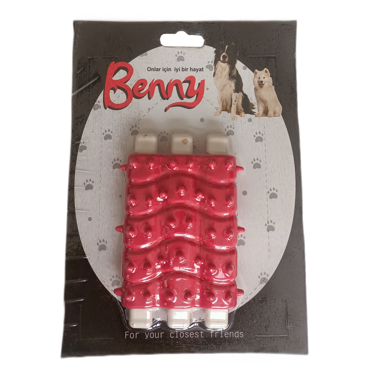 Lisinya205 Benny Diş Kaşıma Köpek Oyuncağı Kaburga 10 cm 3 lü
