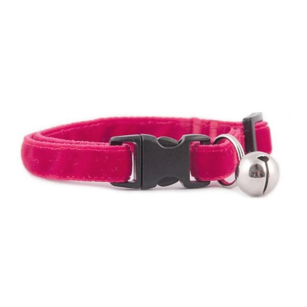Kedi Boyun Tasması Kadife Dokulu Çanlı 1*30 cm Fuşya Lisinya205 Kedi Boyun Tasması Kadife Dokulu Çanlı 1*30 cm Fuşya