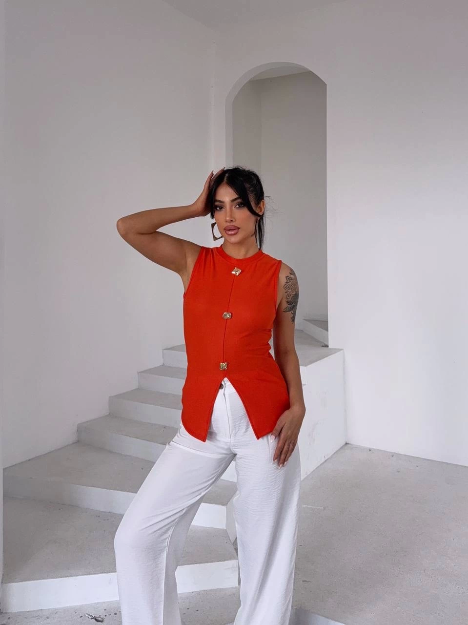 Kadın tcu bisiklet yaka gold düğmeli ottoman bluz s2310 - Lisinya Kadın tcu bisiklet yaka gold düğmeli ottoman bluz s2310 - Lisinya