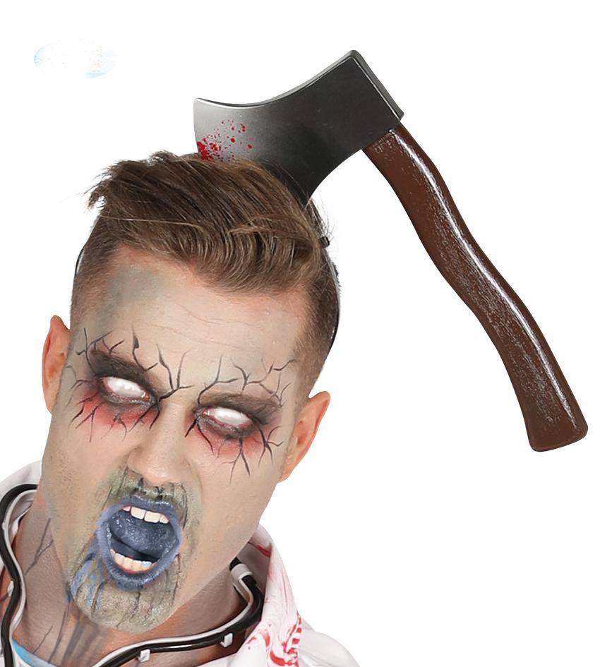 Kafaya Saplanmış Halloween Kanlı Balta Şaka Tacı Kafaya Saplanmış Halloween Kanlı Balta Şaka Tacı (Lisinya)