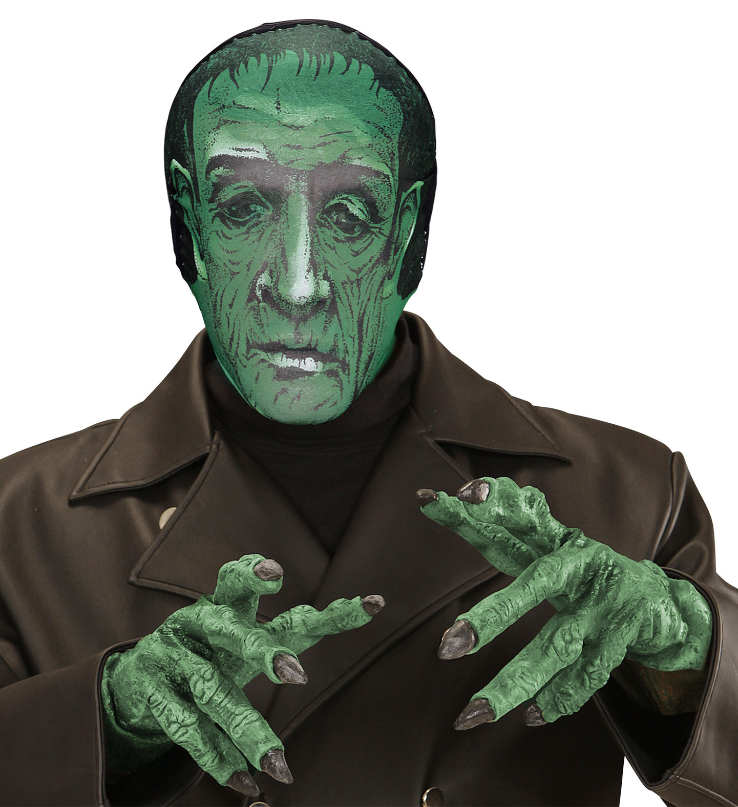 Kafaya Tam Geçmeli Bez Frankenstein Maskesi - Streç Korku Maskesi - 3D Baskılı Maske Model 5 - Lisinya