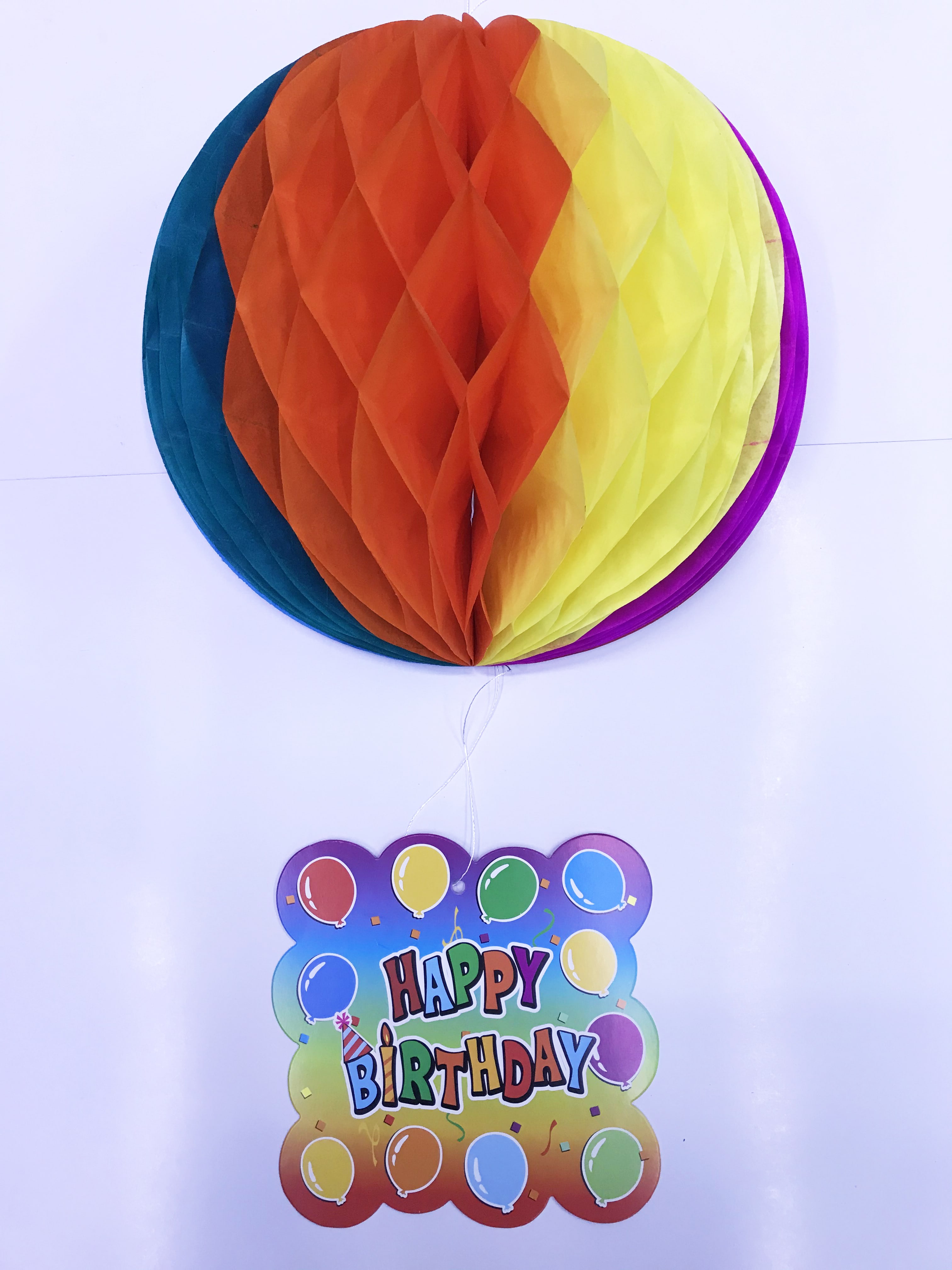 Kağıt Süs Happy Birthday Dekor 55 cm-0748 (Lisinya)