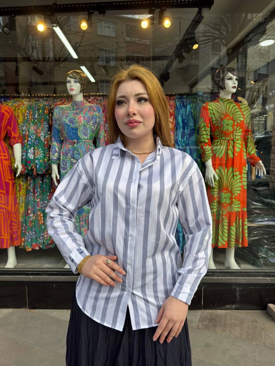 Kalın çizgili gömlek - Lisinya