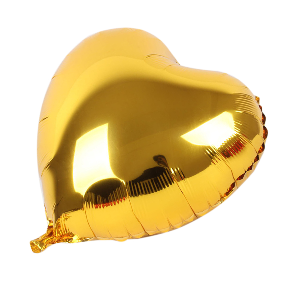 Kalp Balon Folyo Sarı 45 cm 18 inç (Lisinya)