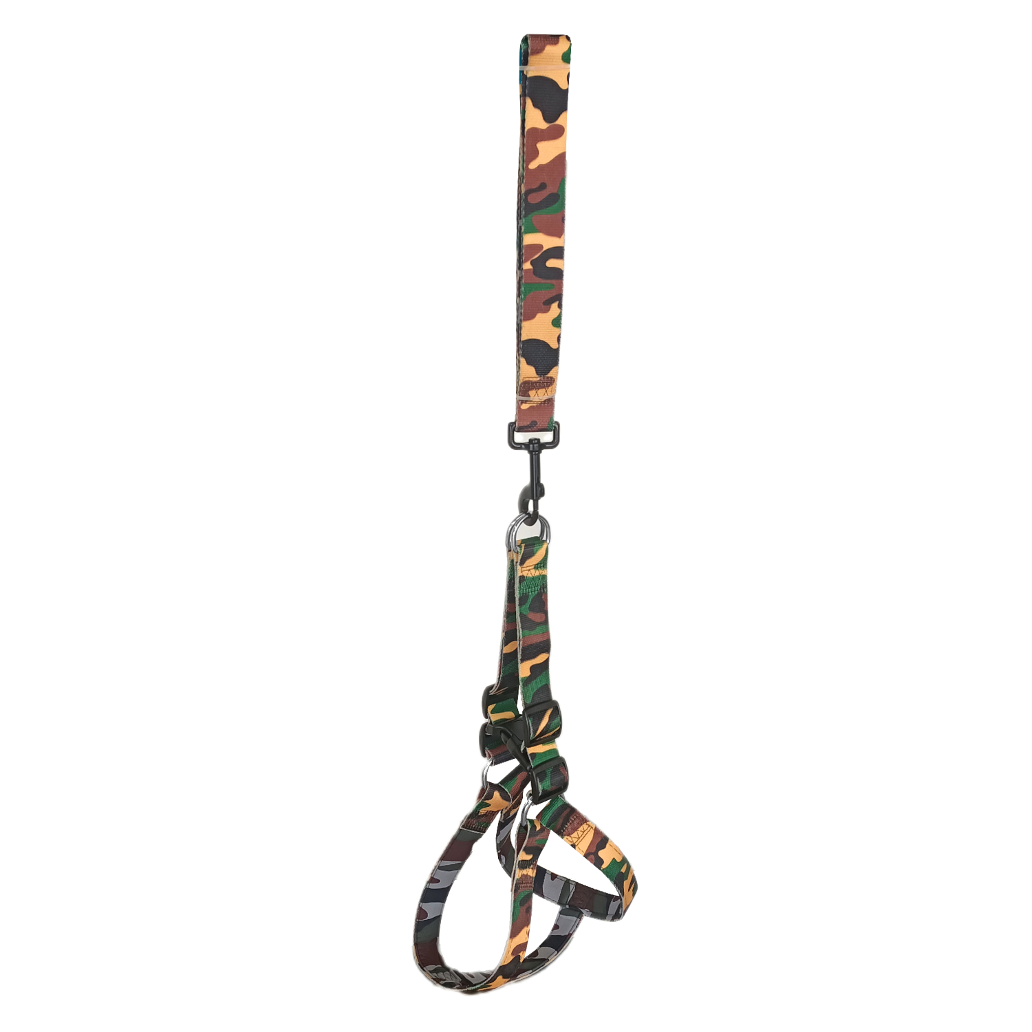 Köpek Göğüs Tasma Seti Dokuma 3 cm*70-90 cm Kamuflaj - Lisinya