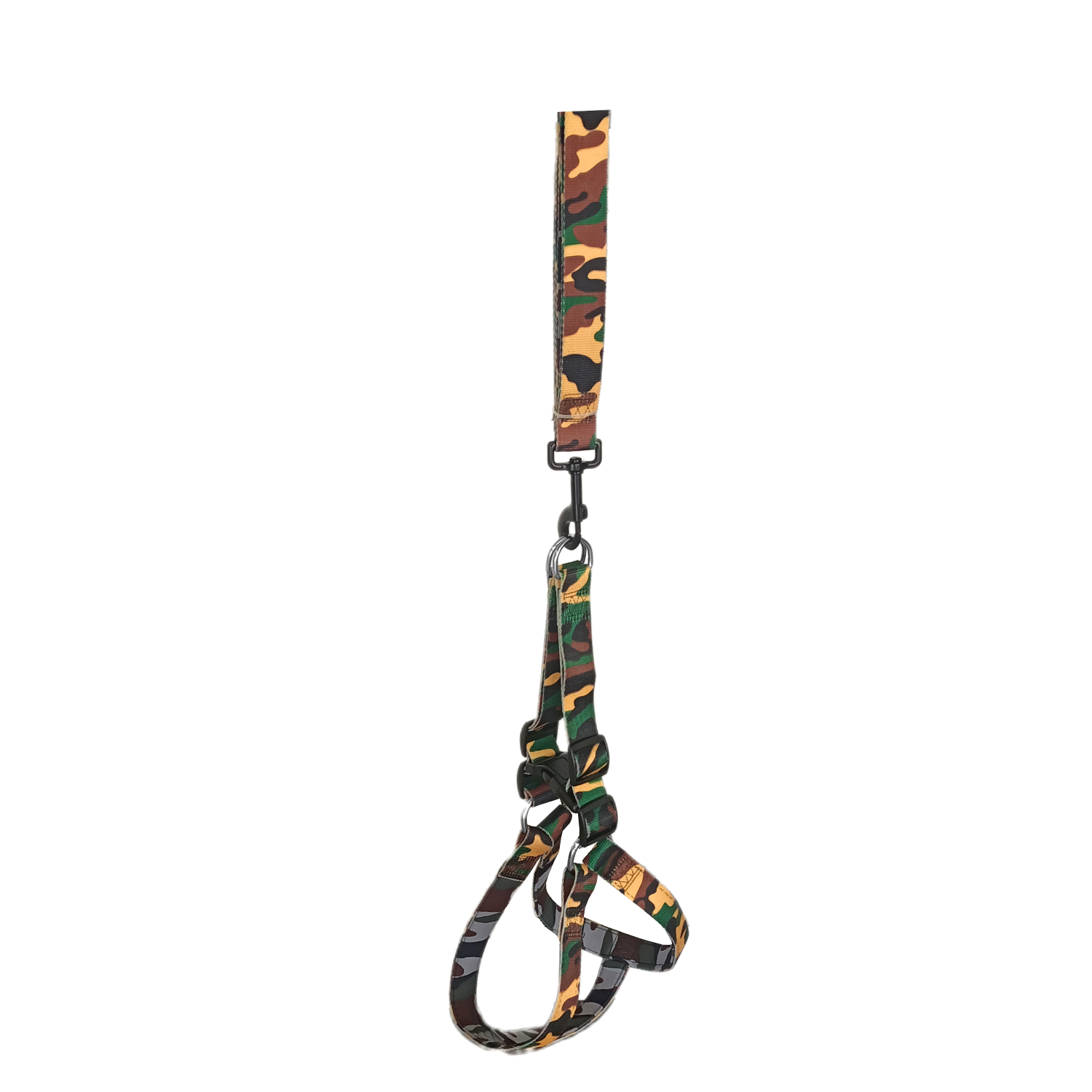 Köpek Göğüs Tasma Seti Dokuma 3 cm*70-90 cm Kamuflaj - Lisinya