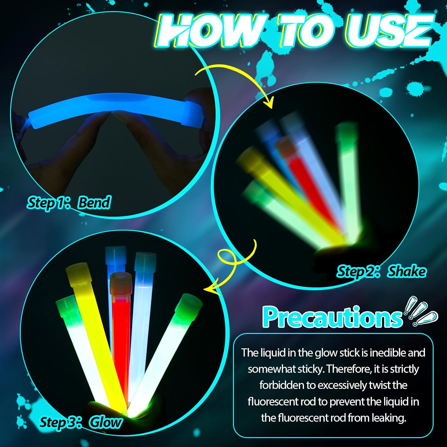 Karanlıkta Yanan Asılabilir ip Aparatlı Glow Kolye Glow Lamba 6 Adet 6 Renk 15 cm Karanlıkta Yanan Asılabilir ip Aparatlı Glow Stick Kolye Glow Stick Lamba 6 Adet 6 Renk 15 cm (Lisinya)