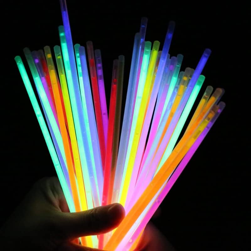 Karanlıkta Yanan Parlayan Fosforlu Glow  Çubuk Bileklik 50 Adet (Lisinya)