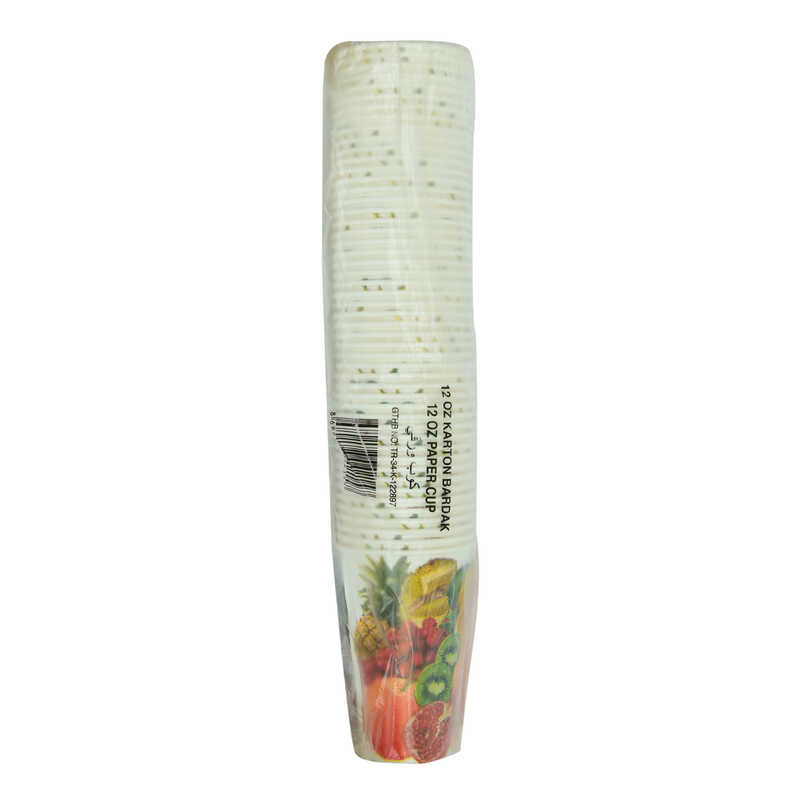 Lisinya214 Karton Bardak 12 Oz Kullan At Çay Kahve Sıcak Kağıt Otomat Bardağı 50 li 1 Paket