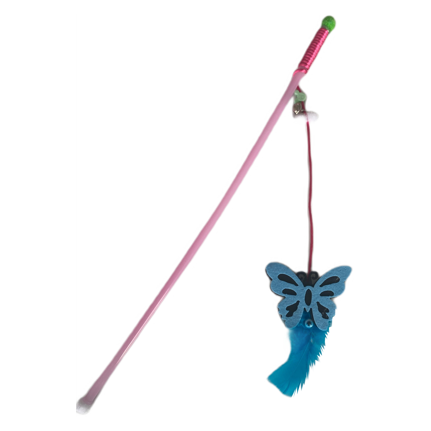 Plastik Saplı Kedi Oltası Kelebek Karışık Renk 42 cm Lisinya205 Plastik Saplı Kedi Oltası Kelebek Karışık Renk 42 cm