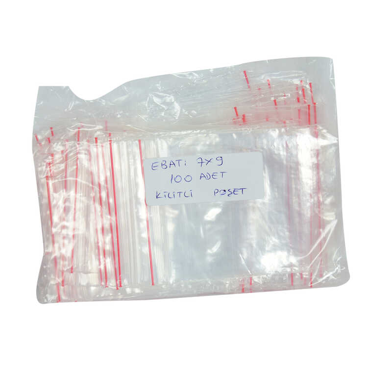 Lisinya214 Kilitli Naylon Torba Poşet 7X9 Cm Şeffaf 100 Adet 1 Paket