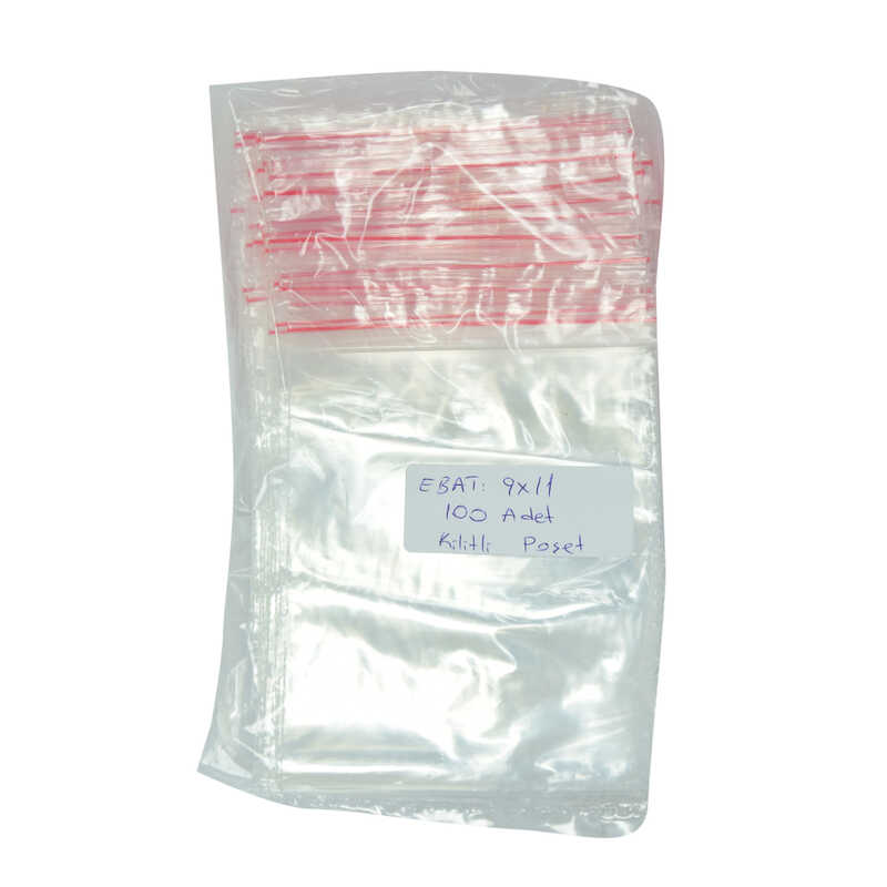 Lisinya214 Kilitli Naylon Torba Poşet 9X11 Cm Şeffaf 100 Adet 1 Paket