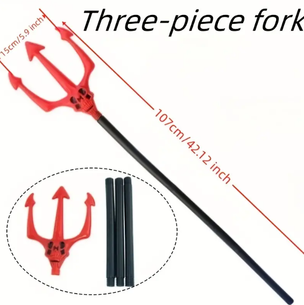 Kırmızı Renk Halloween Cadılar Bayramı Çatal 107 cm Kırmızı Renk Halloween Cadılar Bayramı Çatal 107 cm (Lisinya)