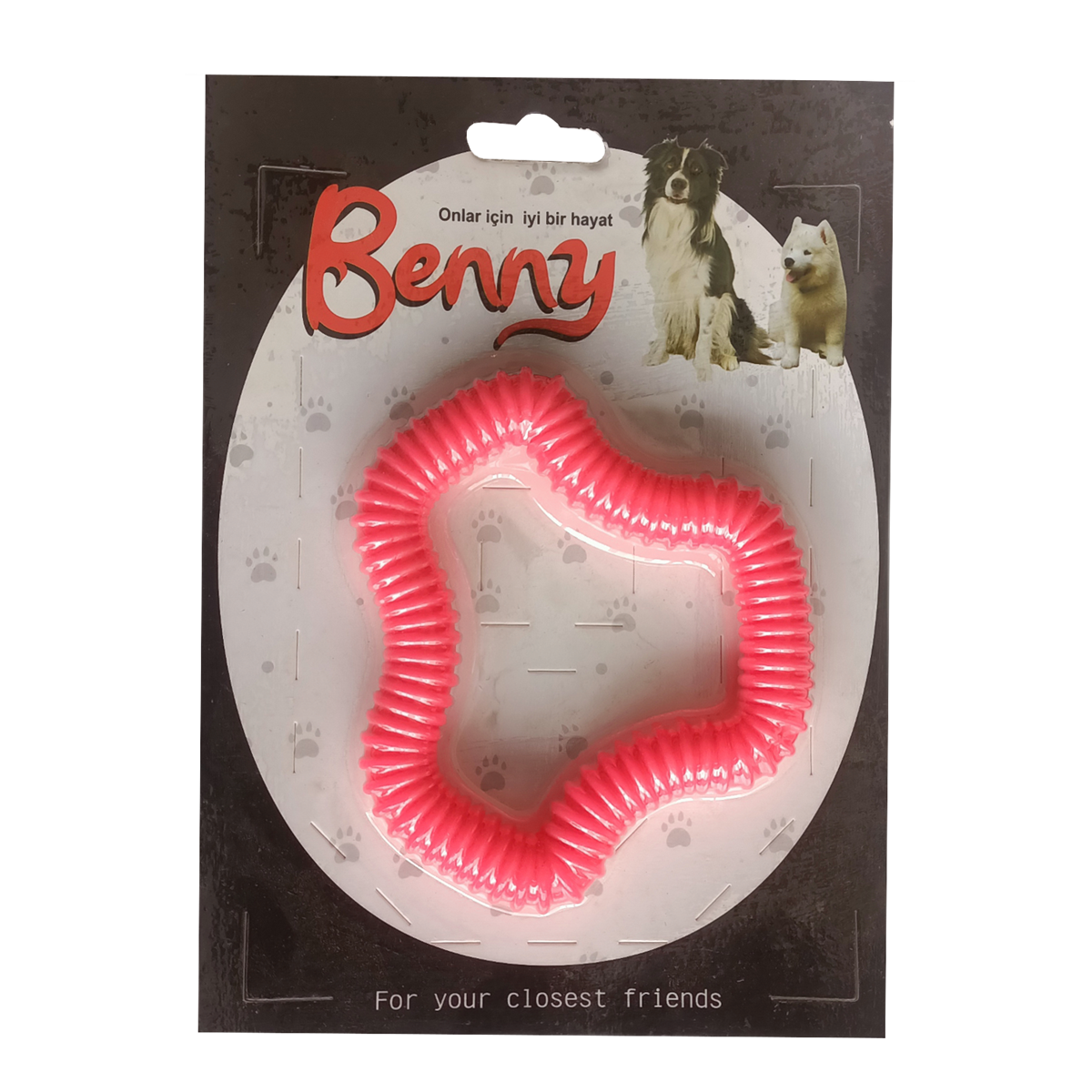 Lisinya205 Benny Köpek Oyuncağı Sert 11 x 10 cm Kırmızı