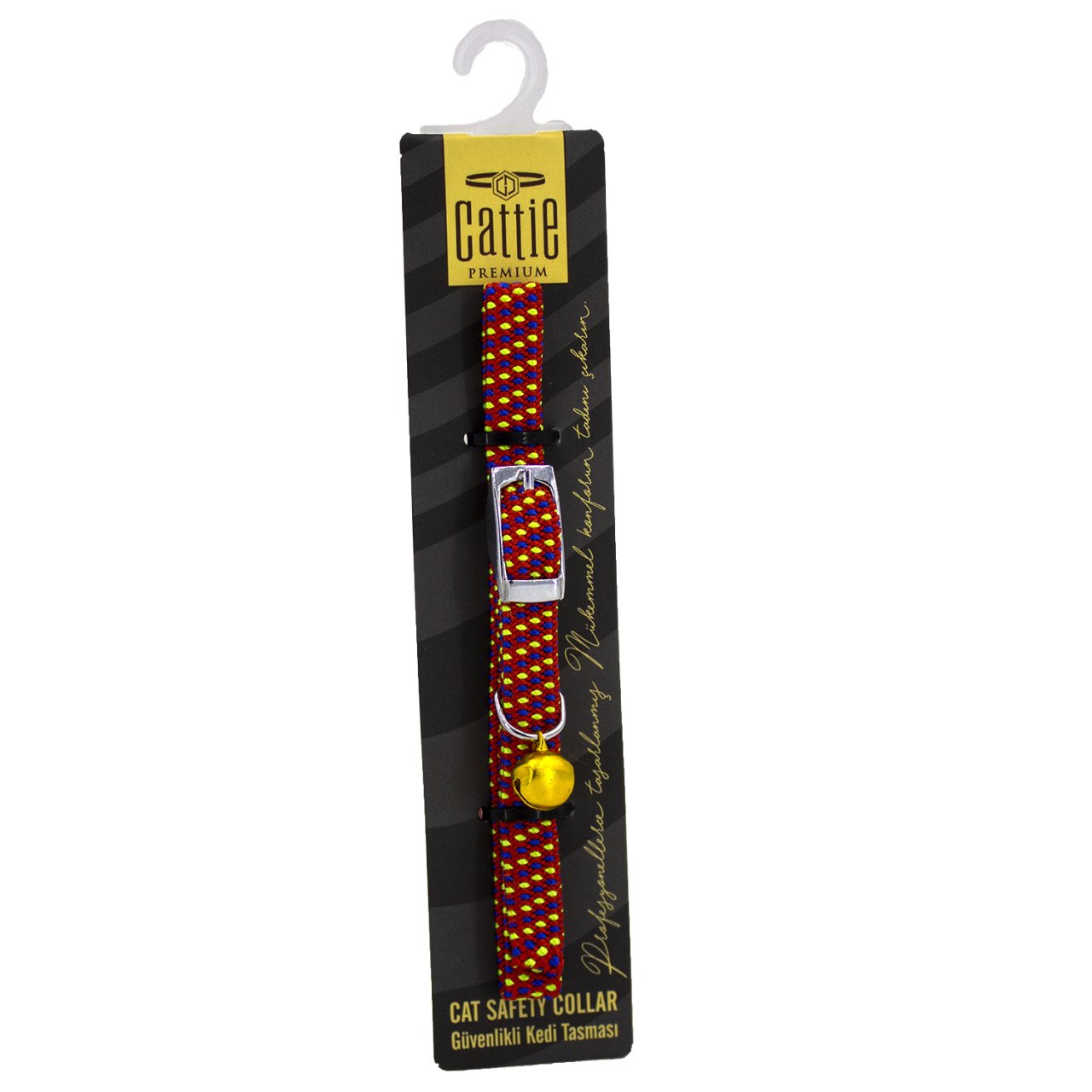 Lisinya205 Ayarlanabilir Elastik Kedi Boyun Tasması 1 cm x 30 cm Kırmızı