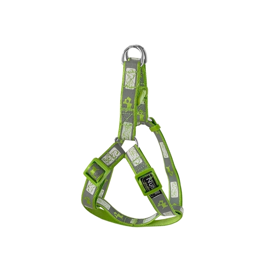 Köpek Göğüs Tasma Seti Köpek Desenli 120 cm-34 cm-47 cm Yeşil - Lisinya