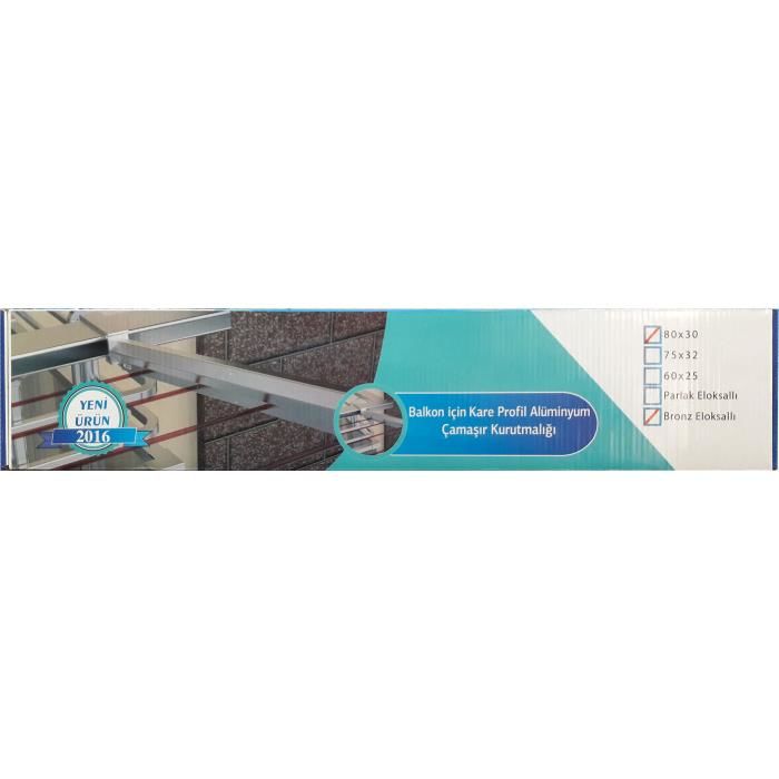 Koral Alüminyum Balkon Çamaşır Kurutma Askılığı 80x30 Lisinya202 Koral Alüminyum Balkon Çamaşır Kurutma Askılığı 80x30