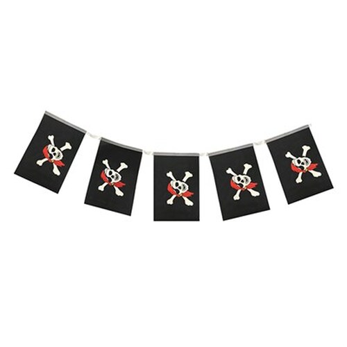 Korsan Partisi Korsan Logo Baskılı Flama Süs Afiş Süsleme 8 li (Lisinya)